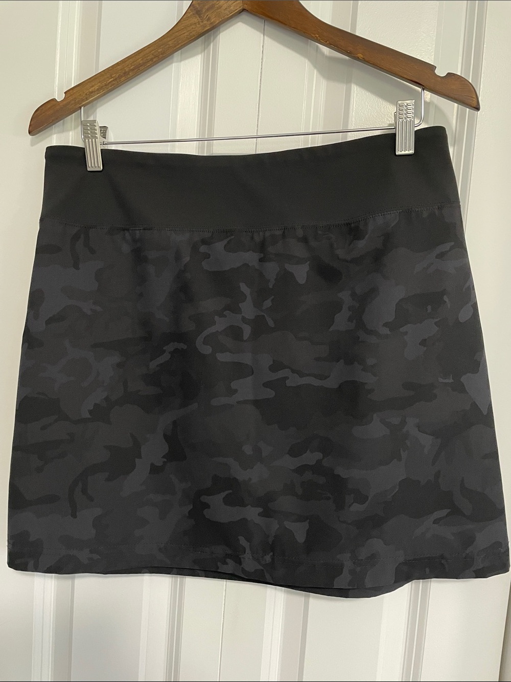 Women's Black Camouflage A-Line Skort